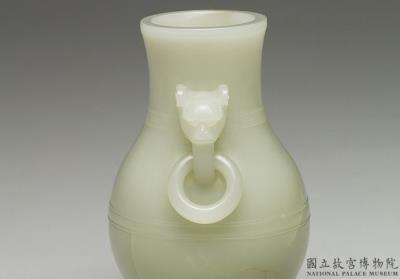 图片[3]-Jade vessel imitating a bronze zhong with rings through animal-shaped handles, Qing dynasty, Qianlong reign (1736-1795)-China Archive